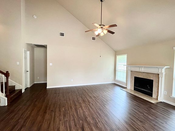 High ceiling living room