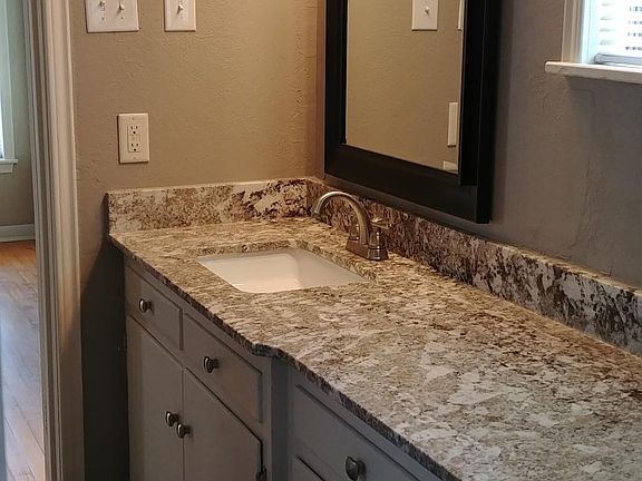 Jack and Jill bathroom as seen from first bedroom or office
