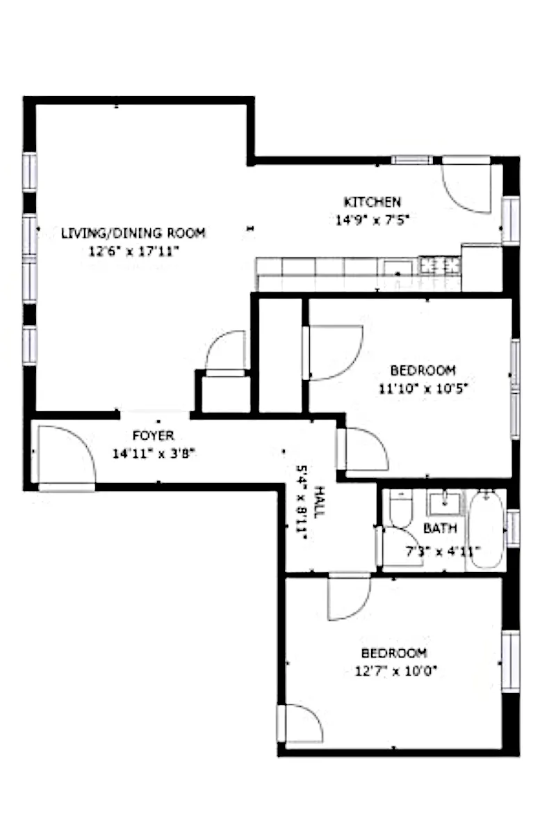 Floor plan Robin 2Bed