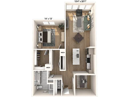 Floor plan A25-D-Signature