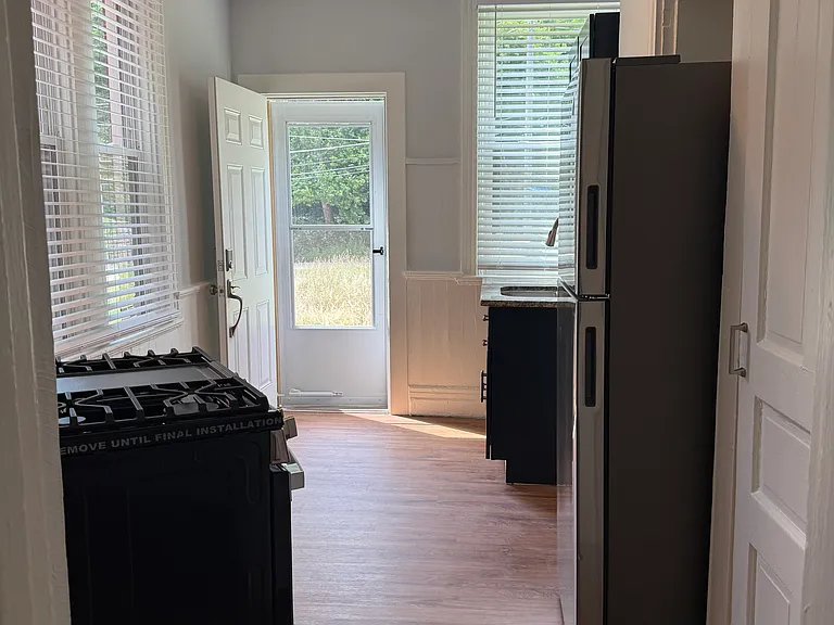 Kitchen looking toward back door