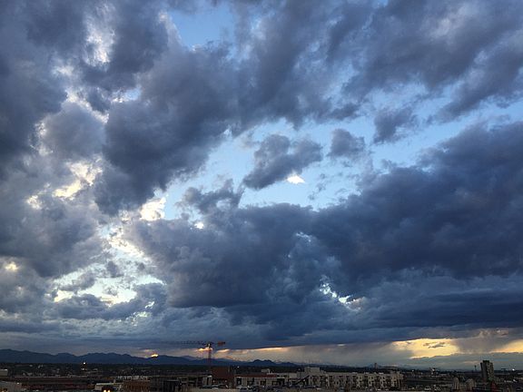 View during summer storm