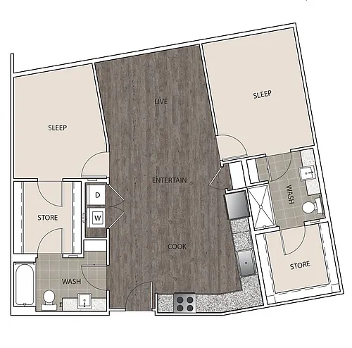 Floor plan 2B