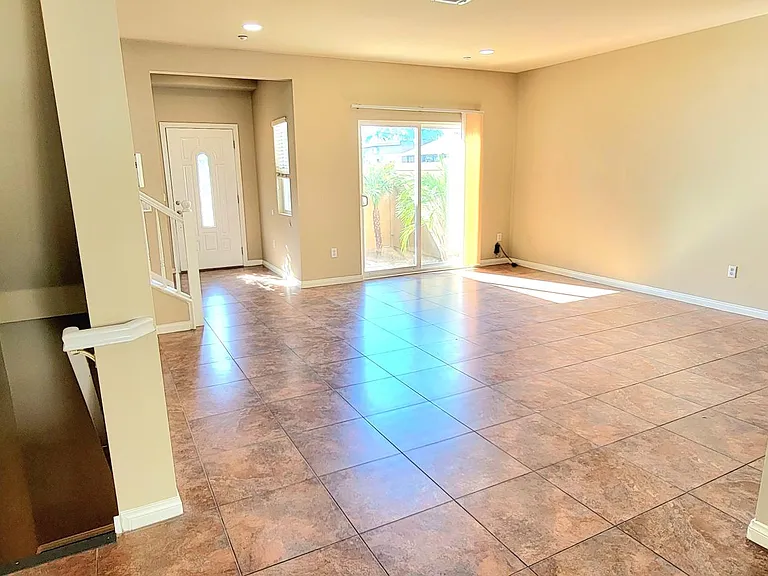Living area facing patio