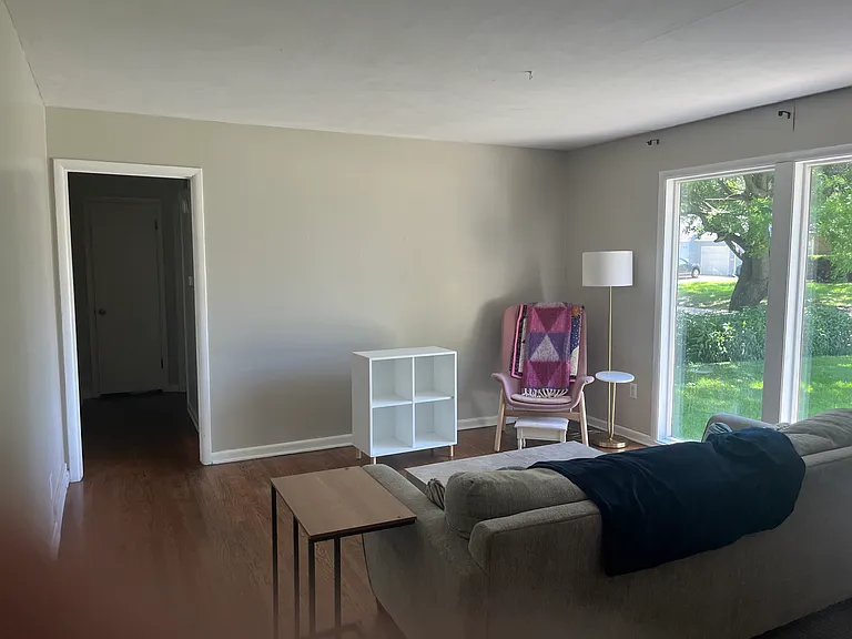 Large spacious living room with awesome hardwoods