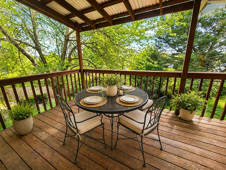 Large covered deck
