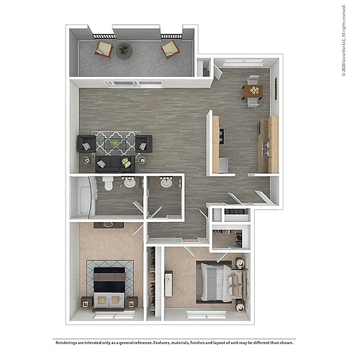Floor plan Two Bedroom V2