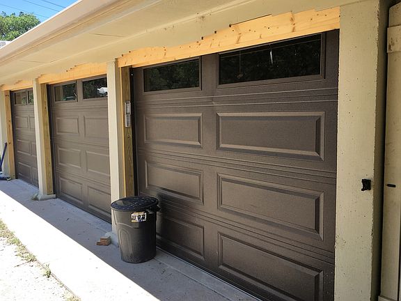 New garage doors with keypad