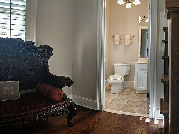 Powder room off foyer