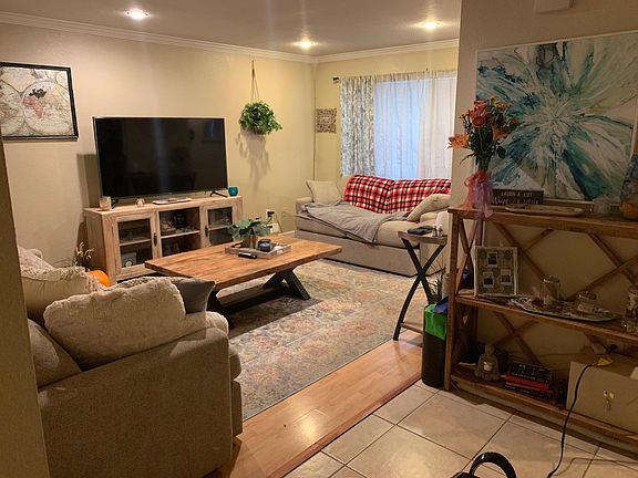 Living room view from dining area