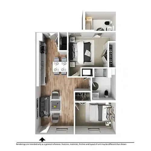 Floor plan Two Bedroom