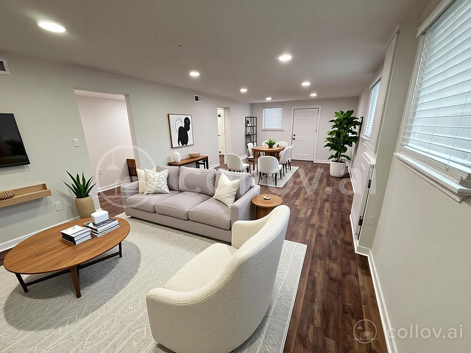 Living and Dining Area (Virtually Staged)