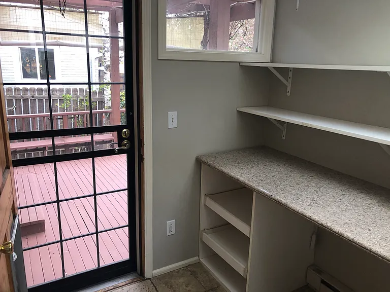 Mud room with built in desk