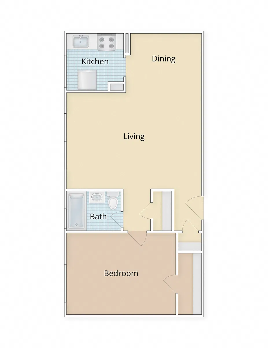 Floor plan One Bedroom