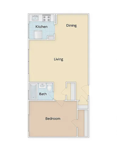Floor plan One Bedroom