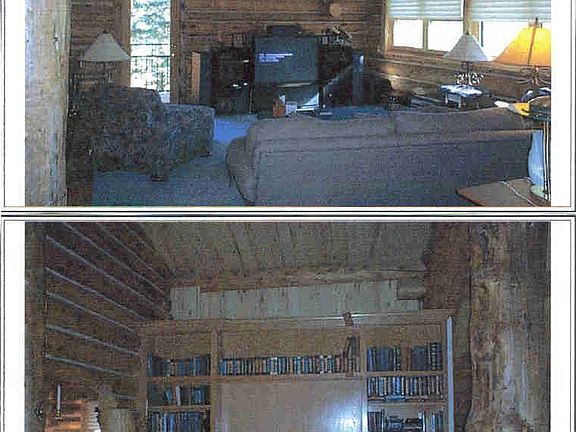 Media room, library wall