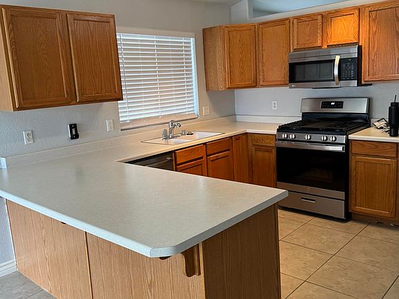 Kitchen with stainless steel appliances