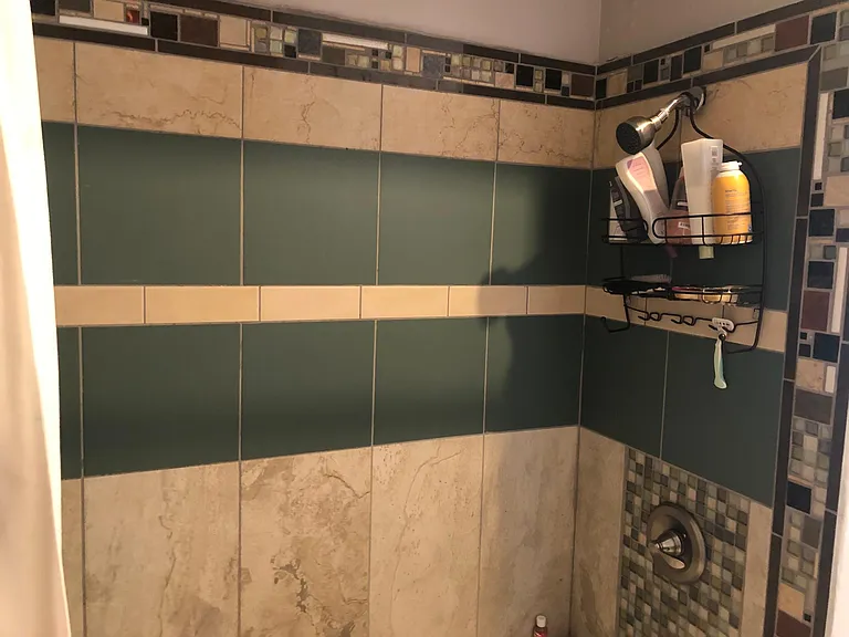 Remodeled bathroom shower