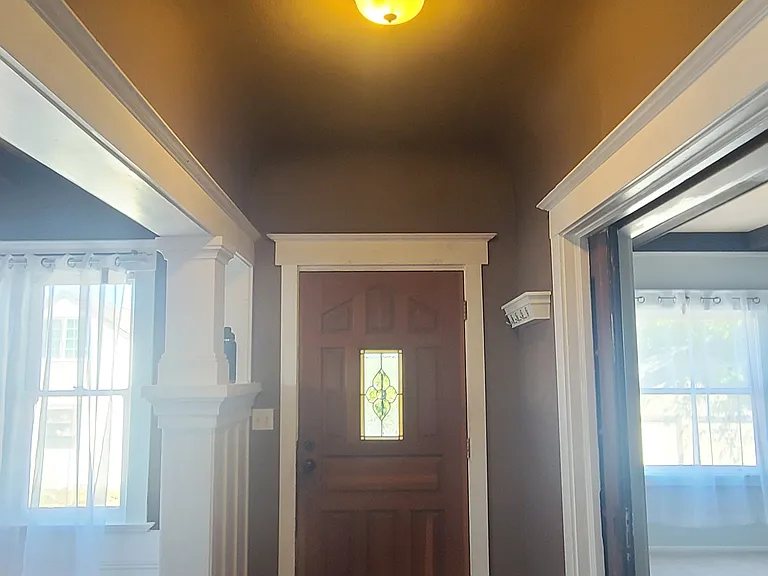 Unique architectural features like this barrel ceiling at the entry hallway.