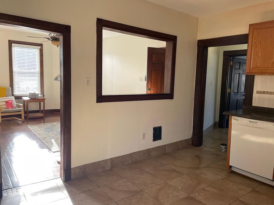 View from kitchen to living room.