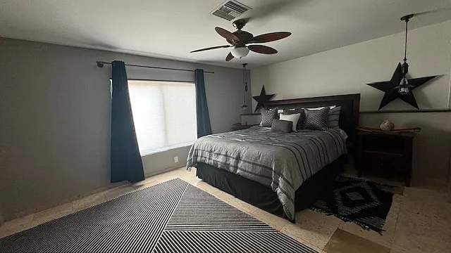 FURNISHED. Master Suite. King size bed, two walk-in closets.
