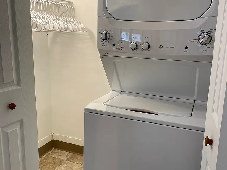 Closet Space to Hang Laundry and Store Cleaning Tools, etc.