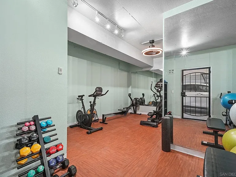 A small gym in the building