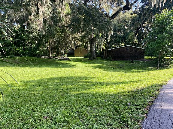 View of side yard from street