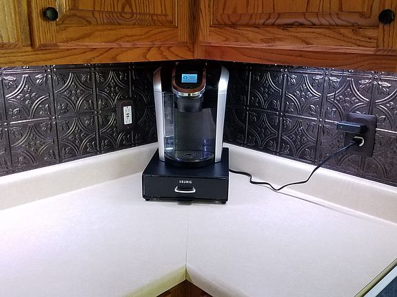 Kitchen with USB wall outlet