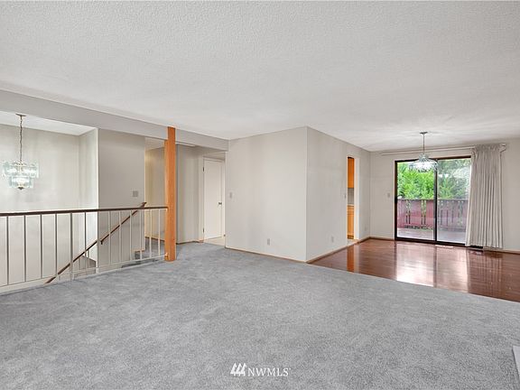 Living room and dining room
