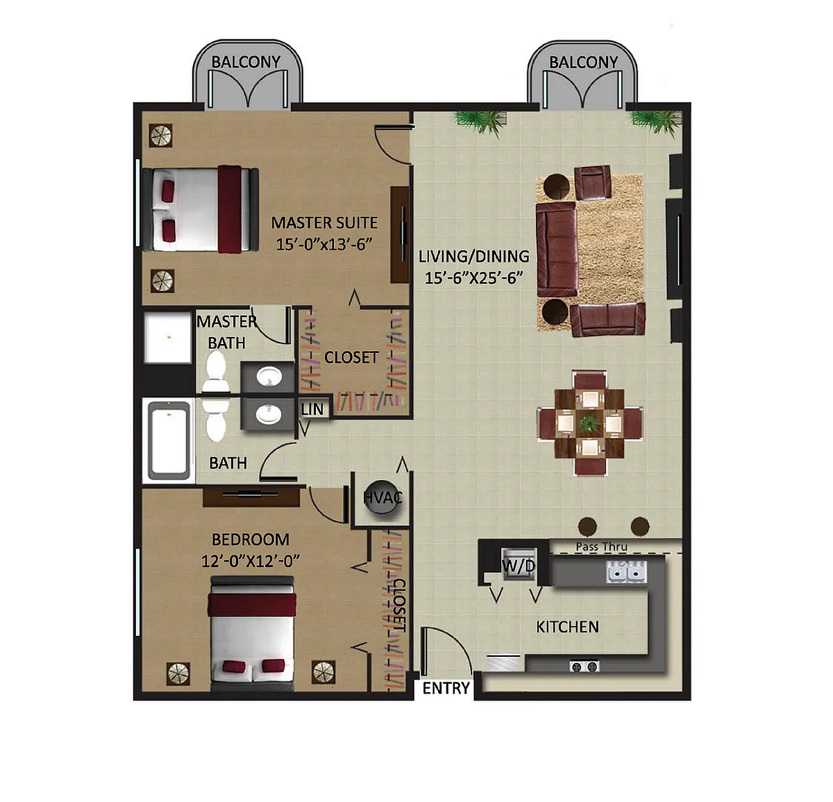 Floor plan Poinciana 2/2