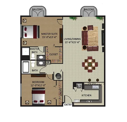 Floor plan Poinciana 2/2