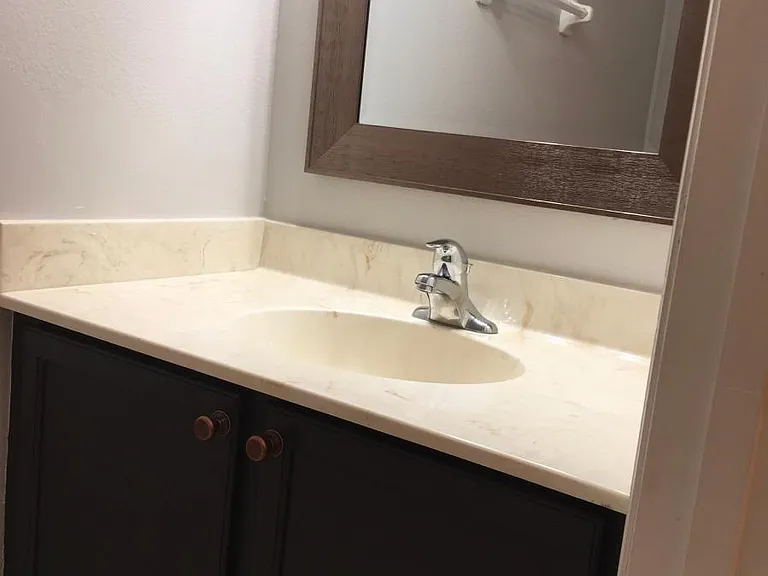 Powder room with toilet