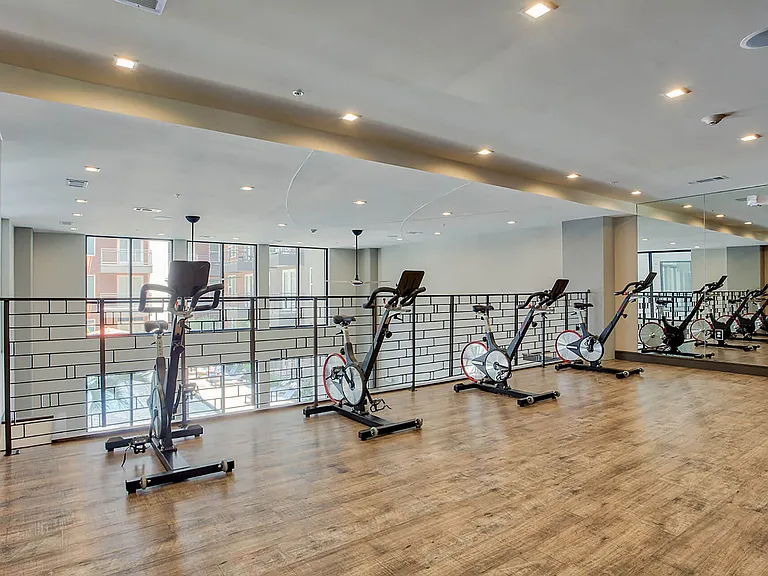 Spin bikes with on-demand fitness classes