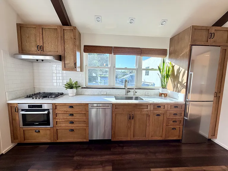 Fully equipped kitchen with brand new, high end appliances, cookware, flatware, dishware, etc.