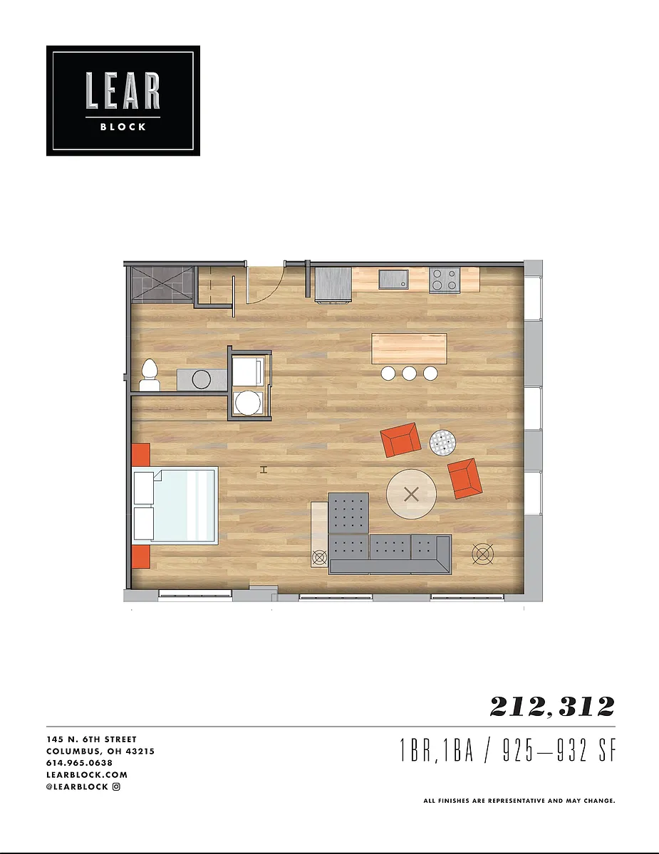 Floor plan Lear Block 212 and 312