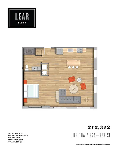 Floor plan Lear Block 212 and 312