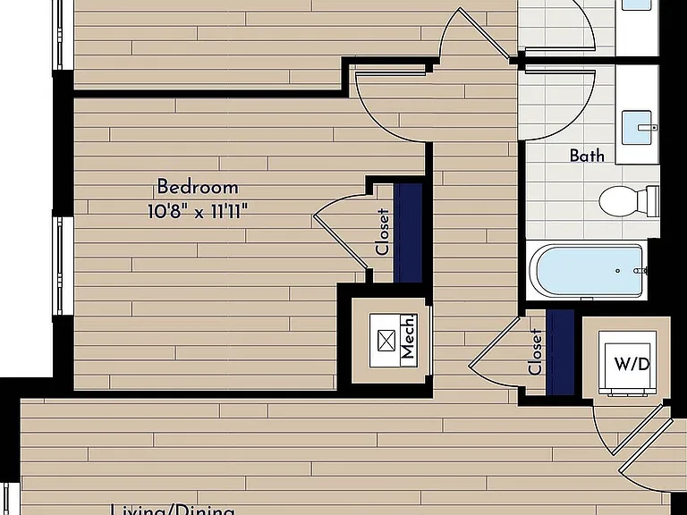 A 2BR-D Two Bedroom Floor Plan A 2BR-D Two Bedroom Floor Plan