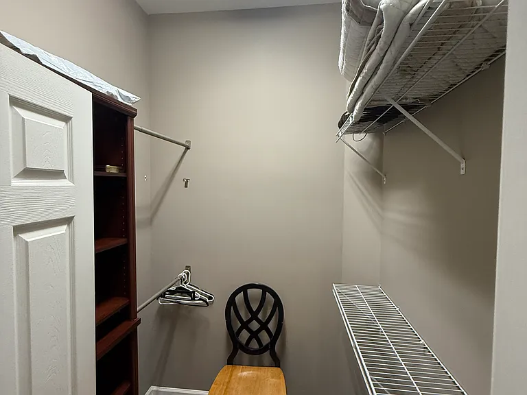 Walkin closet with built ins master bedroom
