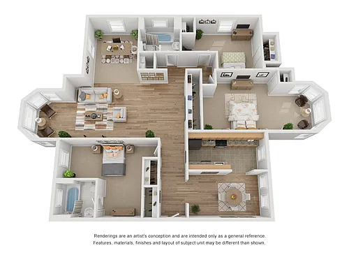Floor plan 3 Bedroom/2 Bath