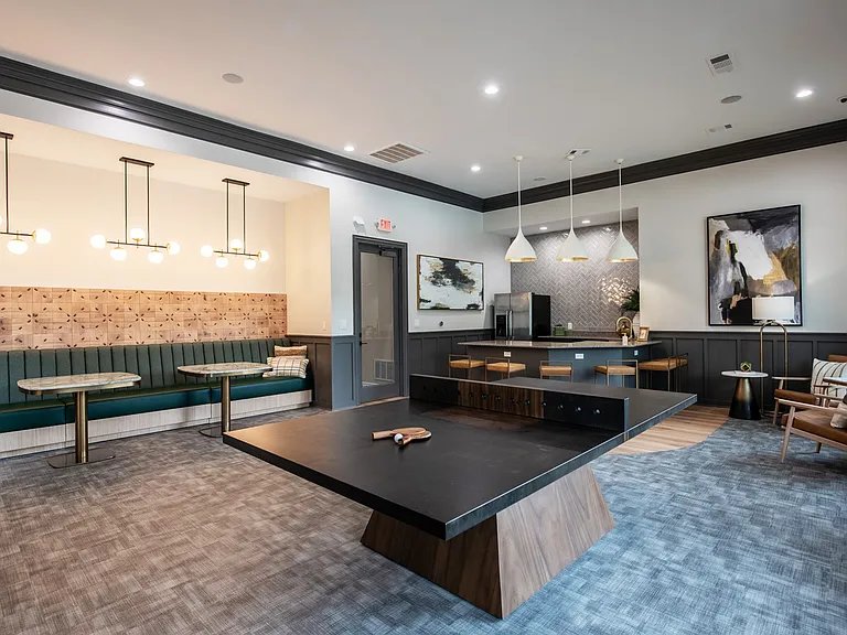 Newly Renovated Resident Lounge with Ping-Pong Table