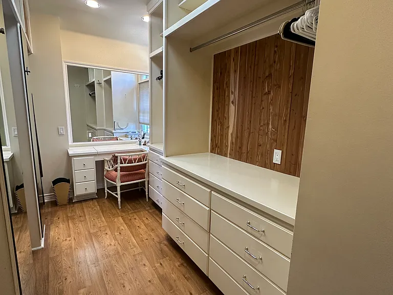 Huge walk in closet in primary