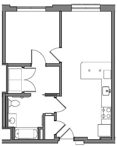 Floor plan 1 Bedroom
