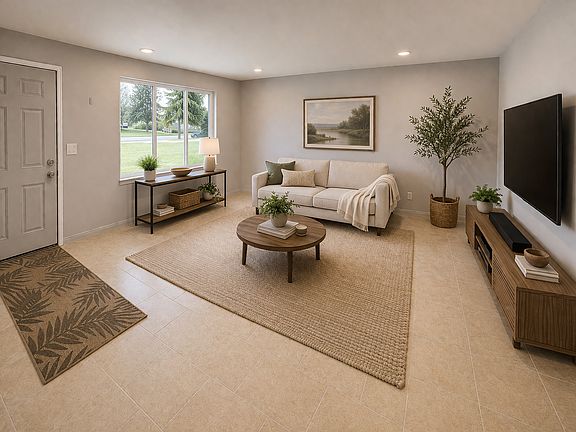 Living room with picture window