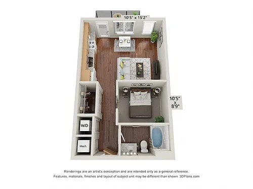 Floor plan Studio - 0B