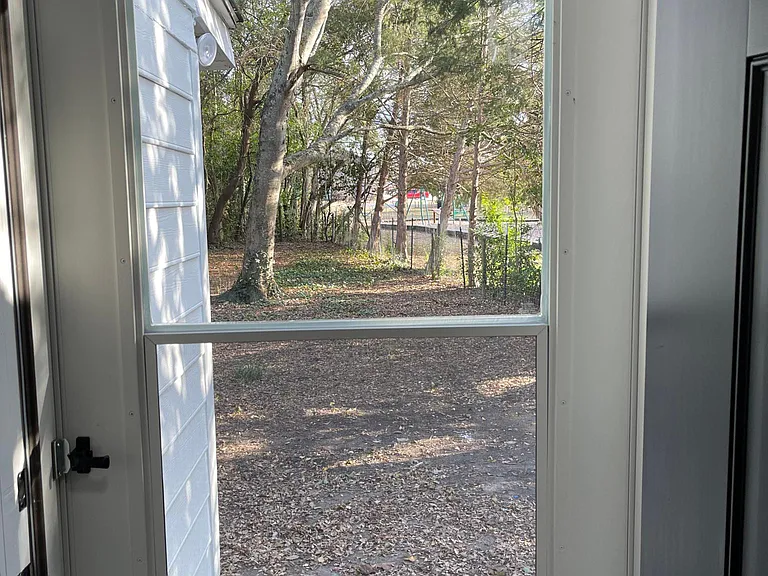 View to back yard, great site for grilling, relaxing