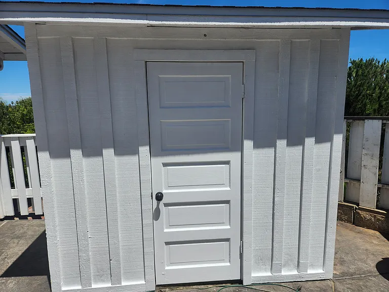 Shed for additional storage like bike, beach chairs, etc.