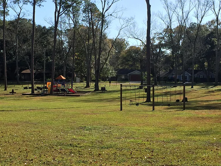 Swings and Playscape. Gated access to Man O War Park