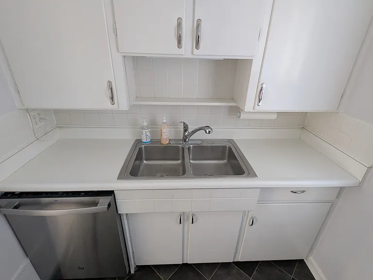 Kitchen with brand new dishwasher