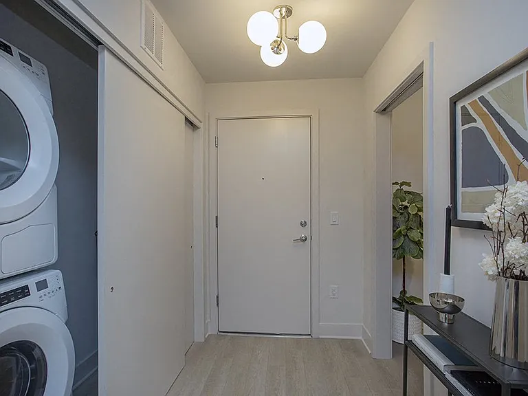 Entry Hall Showing Washer & Dryer Closet
